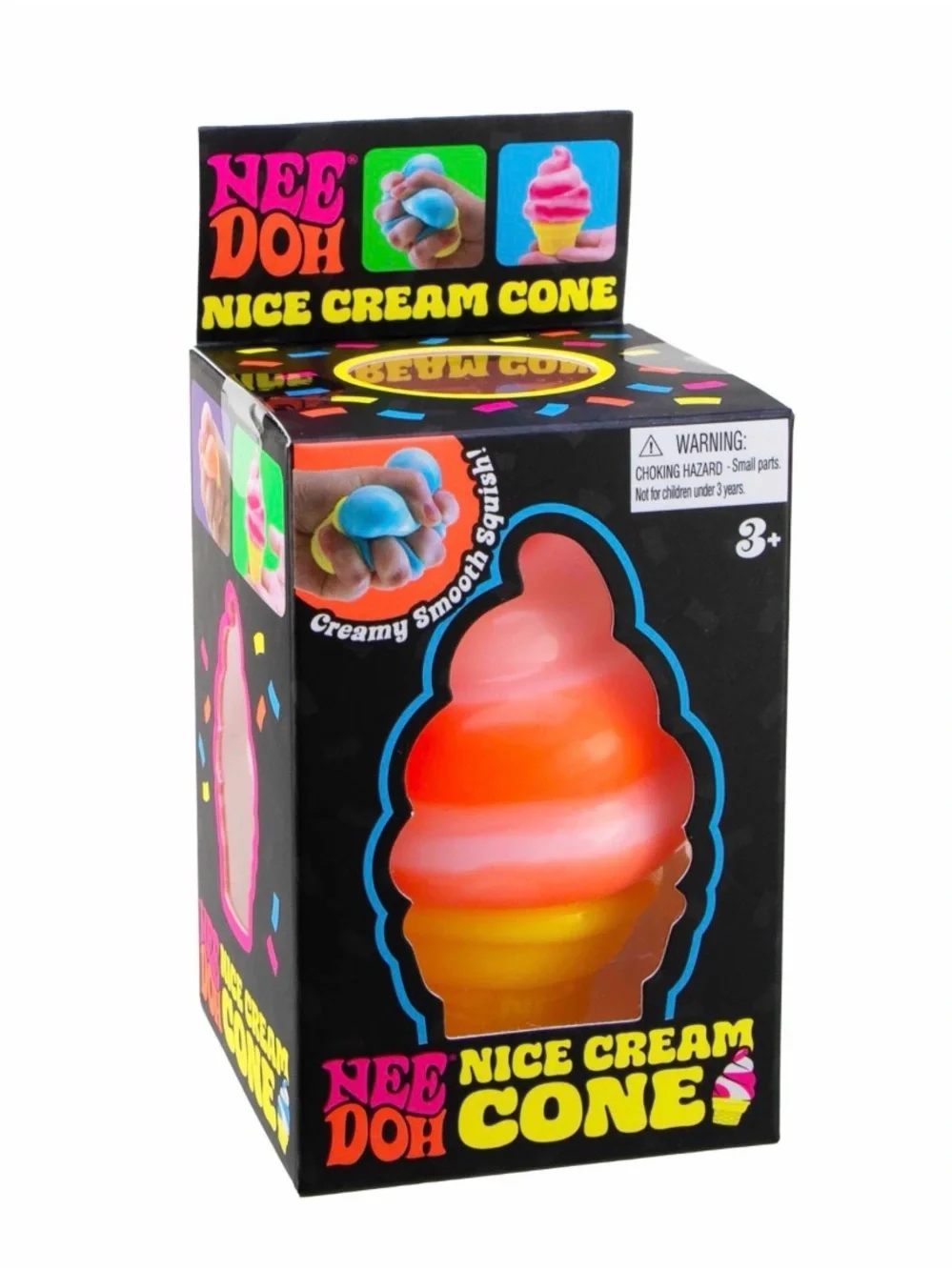 NeeDoh Nice Cream Cone- Orange- Authentic- NWT